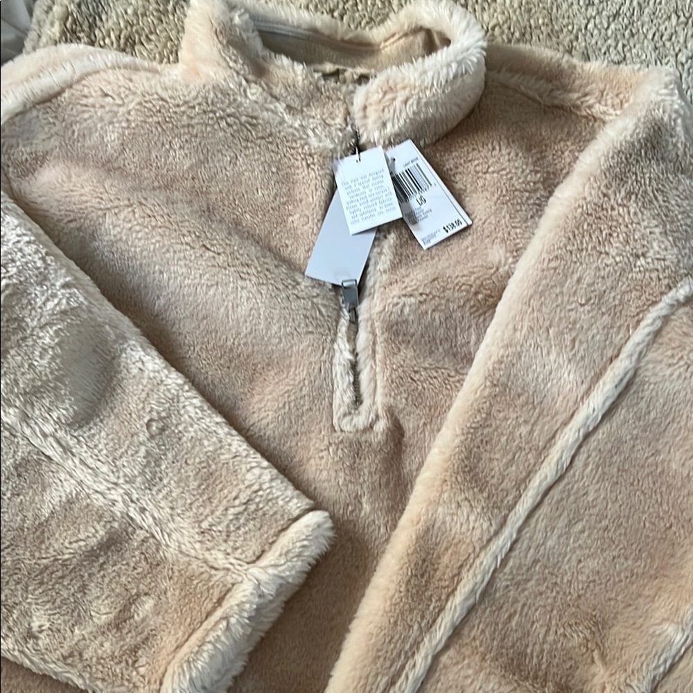 Cozy Tan Fleece Pullover